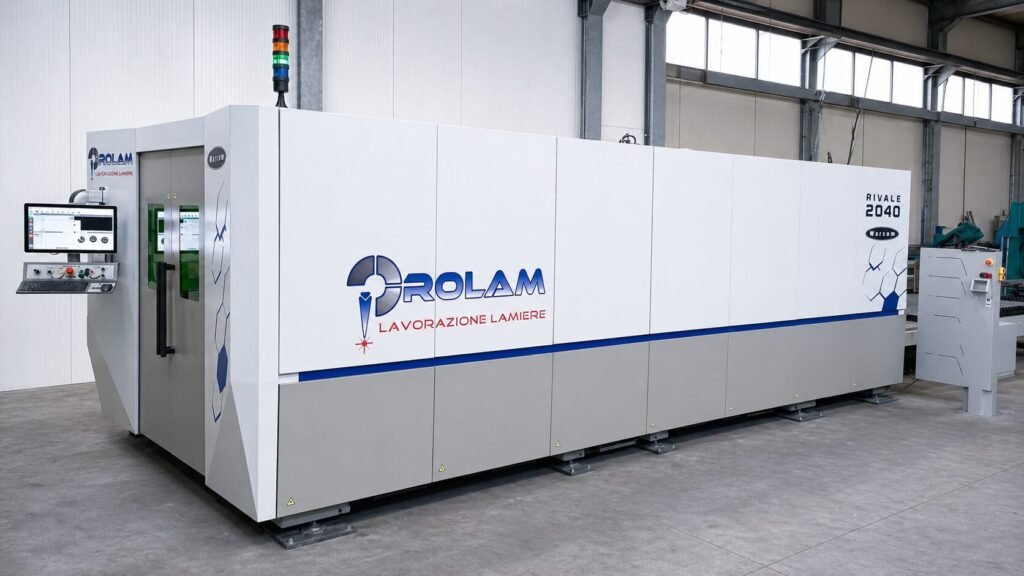 Warcom Rivale 2040 fiber laser cutting system at Prolam